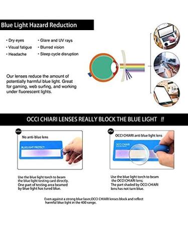 Shop OCCI CHIARI Blue Light Blocking Reading Glasses for Men | Stylish Computer Readers in Magnifications 1.0 to 3.5 - Buy Online on GoSupps.com