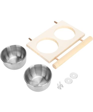 Stainless Steel Bird Feeding Bowl with Stand for Cage - Durable Pet Parrot Food/Water Feeder Accessory for Parakeet, Conure, Cockatiels, Finches - Buy Online on GoSupps.com