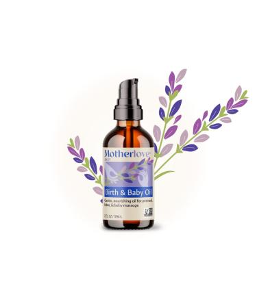 Motherlove Birth & Baby Oil (2 oz) Lavender-Infused Perineal & Baby Massage Oil - Buy Online on GoSupps.com