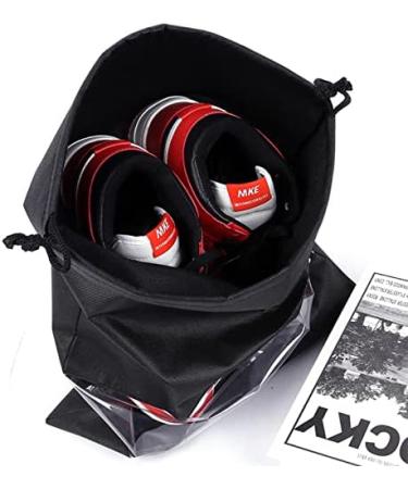 SHENGQIDZ 5 Pack Portable Travel Shoe Bag, Space-Saving Dust-Proof Storage (13 x 17.32 inch) - Black - Buy Online on GoSupps.com