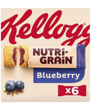 Apple Snack Bars 6x37g x2 with Strawberry Flavour 6x37g x2 & Blueberry Flavour 6x37g x2 - Bundle Consisting of Kellogg's Nutri-Grain x6 Packs - Buy Online on GoSupps.com