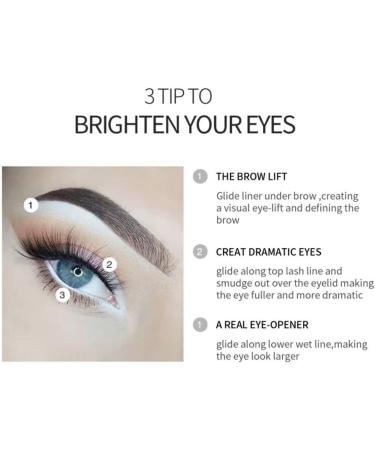  IOIUSKKU IOIUSKKU 12 Pcs Pencil Eyeliner White Waterproof Eyeliners Long Lasting Brightening Eye Highlighter Eyeshadow Beginner Face Gift - Buy Online on GoSupps.com