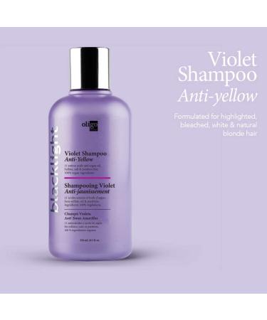 Oligo Blacklight Violet Shampoo - Sulfate Free Purple Shampoo for Color Treated Hair | Toner for Blonde Hair - Removes Brassy Tones | Paraben Free & Ideal for Bleached Hair - Buy Online on GoSupps.com