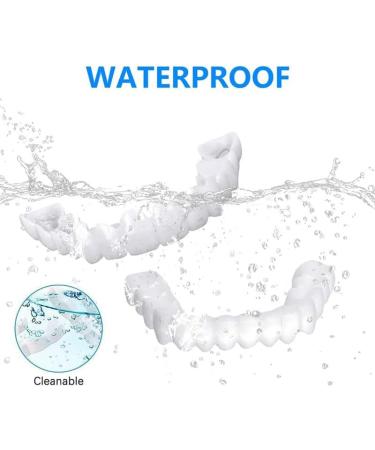 Brigtviee 2 Pairs Instant False Teeth Cosmetic Clipin Veneers Mouth Guard Temporary Whitening Denture Veneer Upper and Lower Set for Men and Women - Buy Online on GoSupps.com