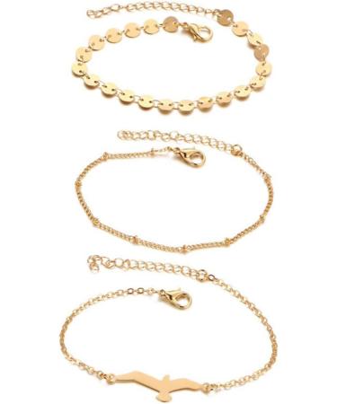 CALLARON 9 Pcs Gold Chain Miss Friendship 22.5X1.6cmx3pcs Goldenx3pcs - Buy Online on GoSupps.com