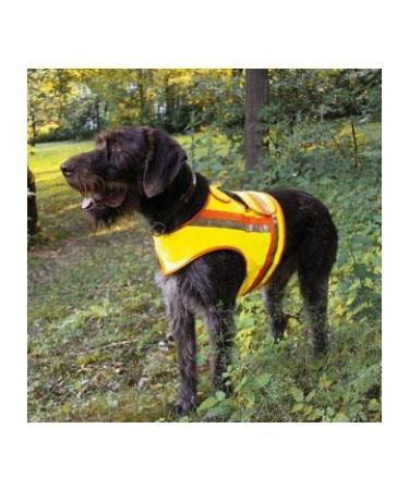 Reflective vest for dogs dog warning vest AKAH size 1 for dachshunds: neck circumference yellow - Buy Online on GoSupps.com