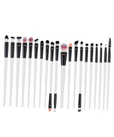FOYTOKI 20pcs Eye Makeup Eyeliner Eyeshadow Brush Kit Portable Makeup Brush Kit Para Pesta as Eyelash Kits 15.50X1.50X1.50CM As Shown