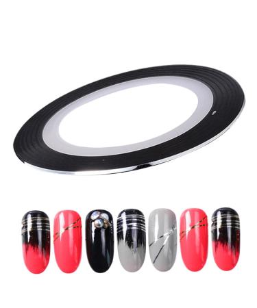 Yeory Nail Art Strip Tape Silver Nail Art Striping Tape Line Nail Art Decoration Sticker Foil Tips Tape Line for DIY Nail Art Silver Sticker Nail Line Nail Art Stripes Nail Line Stickers - Buy Online on GoSupps.com