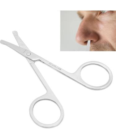 YOUTHINK Rounded Curved Nose Hair Scissors - Stainless Steel Grooming Tool for Nose Eyebrows and Moustache Care - Clean Beauty Essentials for Men - Buy Online on GoSupps.com