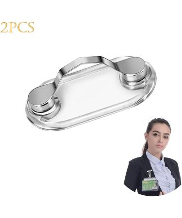 Sertay Magnetic Glasses Holder - 2 ID Card Holders Metal Attachments for Sunglasses & Headphones (Silver White) | International Shipping Available - Buy Online on GoSupps.com