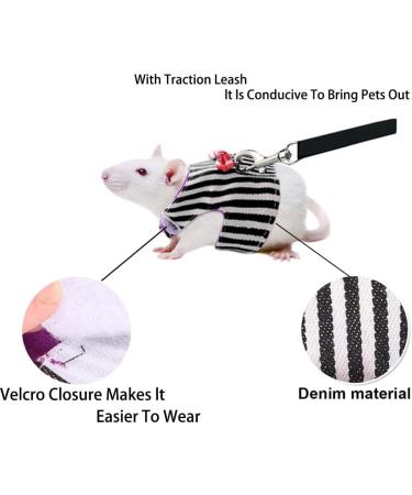 Small Animal Harness Velcro Hamster Harness and Leash Set for Walking Small Animal Chest Straps for Bunny Rabbits Ferret Guinea Pig Chinchilla Puppy Kitten Harness(S) - Buy Online on GoSupps.com
