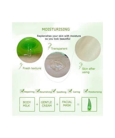 Aloe Vera 99% Essence Gel Cream Soothing Moisturizer for Acne & After-Sun Repair 260ml - Buy Online on GoSupps.com