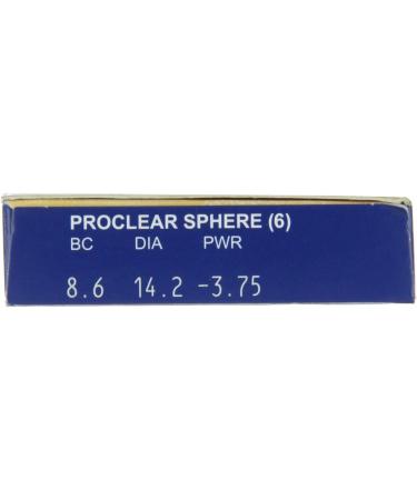 Proclear Spheric Monthly Soft Contact Lenses - 6 Pack | BC 8.6mm | DIA 14.2mm | -3.75 Diopters - Shop Internationally! - Buy Online on GoSupps.com