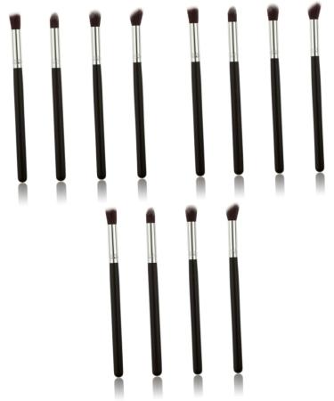 Baluue 12 Pcs Eye Make-up Brush Kit Eye Shadow Brushes Lip Scrubber Brush Makeup Brush Lip Scruber Black - Buy Online on GoSupps.com