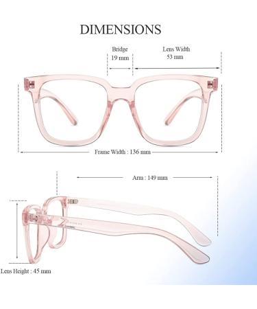 Firmoo Blue Light Blocking Glasses | Anti Glare Lens | Pink Frame | Computer Glasses for Women/Men - Buy Online on GoSupps.com
