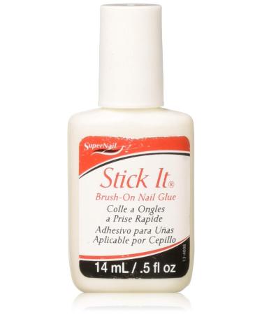 Super Nail Stick It Glue Brush-on  0.5 Fluid Ounce