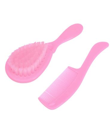 EXCEART Baby Shower Brush Set Baby Brush and Comb Set Shampoo Dispenser Exfoliator Brush Children Massage Care Safety Comb Soft Comb Brush for Newborns Toddlers (Pink) Kids Comb