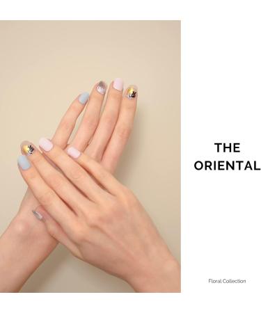 NAILOG Semi Cured Gel Nail Strips 34 pcs Salon-Quality Gel Nail Stickers Long Lasting Nail Wraps for Women with Soft Gel Finish The Oriental - Buy Online on GoSupps.com