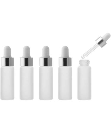 Enslz 5ml Mini Milk Glass Drip Bottles for Essential Oils - Reusable & Refillable with Metal Screw Cap - Pack of 15 - Perfect for Nose Oil | International Shipping - Buy Online on GoSupps.com