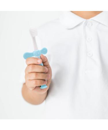 Dilovely Kids Toothbrushes 12+ Months | Baby Brush with Suction Base | Soft Bristles for Sensitive Gums | Toddler Dental Care | Anti-Choking Design | 2 Count (Blue & Pink) - Buy Online on GoSupps.com