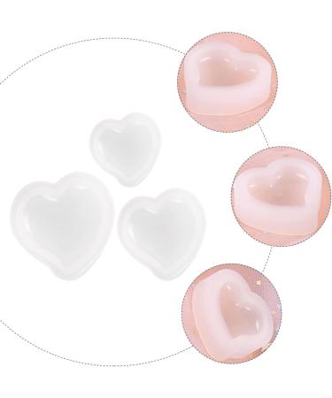 Cabilock 3pcs Peach Heart Silicone Mold Molds for Candles Molds for Resin Stencils for Crafts Heart Shape Silicone Resin Heart Chocolate Heart Baking Silicone DIY Mold Decoration Mold White 7.4x6.8cm White - Buy Online on GoSupps.com