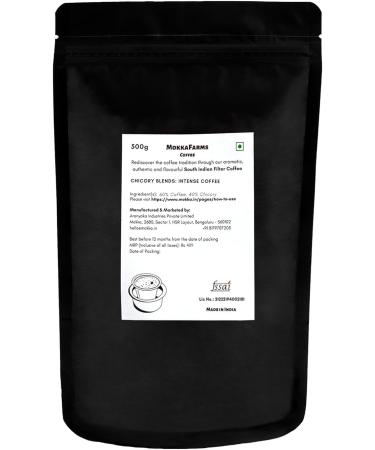 Mokka'Farms Traditional South Indian Filter Coffee 1 Kg - Intense Coffee | 60% Coffee - 40% Chicory Blend | Freshly Roast & Ground Strong & Flavourful | Farm to Fork | One-way Valve Zip-lock Bag (500 GM Traditional) - Buy Online on GoSupps.com