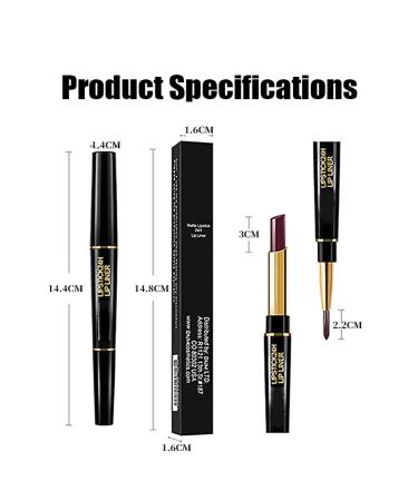 2-in-1 Waterproof Lipstick & Lip Liner Set - Long Lasting Matte Finish | 12 Colors - Mashpptuli #10 - Buy Online on GoSupps.com