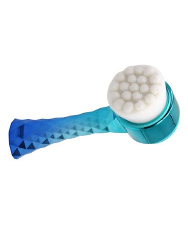 Skin Care Tool Facial Tool Pore Cleaner Brush Cleaner Facial Exfoliator Brush Facial Scrubber Double-sided Facial Brush Blackhead Pores Cleaner Massage Tool Face 3d Apron Gradient Blue
