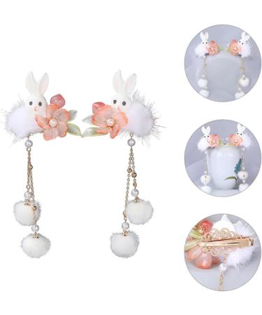 jojofuny 1 Pair Bunny Hairpin Alligator Hair Clips Sparkly Hair Accessories Kids Hairpins Hanfu Hair Ornaments Hair Barrettes Kids Hair Accessories Chinese Style Plush China Child - Buy Online on GoSupps.com