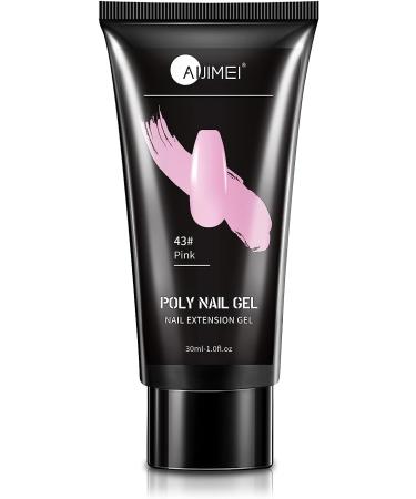 AIJIMEI Poly Nail Gel 30ml 1oz Poly Nail Art Gel Art Design Poly Nail Gel Colors Quickly Builder Nails Gel Nail Extension Gel for Nail Art Pink - Buy Online on GoSupps.com
