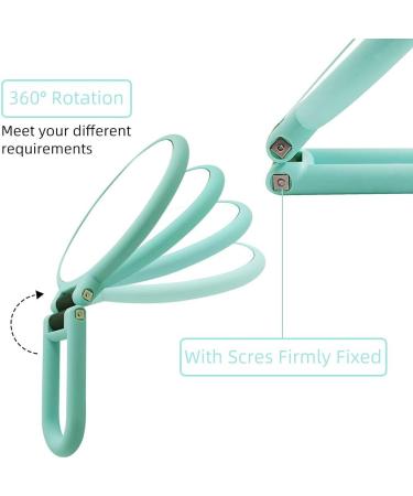Dolovemk Travel Makeup Mirror with Stand - Double Sided 15x Magnification Hand Mirror in Green - Buy Online on GoSupps.com