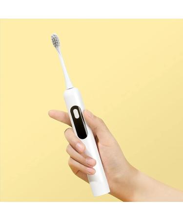 Goyisee Sonic Electric Toothbrush: 5 Modes, 35,000 VPM, IPX7 Waterproof, 60-Day Use, Rechargeable, 2 Dupont Bristles, for Adults - White - Buy Online on GoSupps.com
