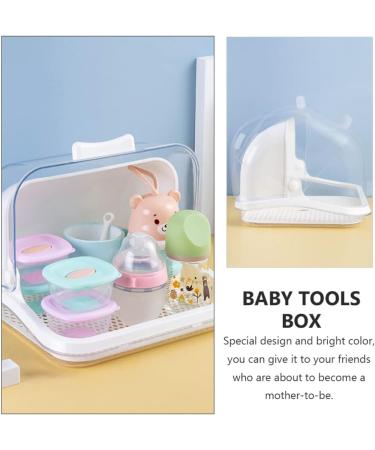 Ipetboom Baby Bottle Drying Rack with Storage Box - Portable Kitchen Organizer - Buy Online on GoSupps.com