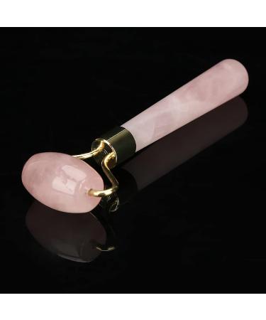 Natural Rose Quartz Face Roller - Slimming Beauty Massage Tool for Skin Care & Relaxation - Buy Online on GoSupps.com