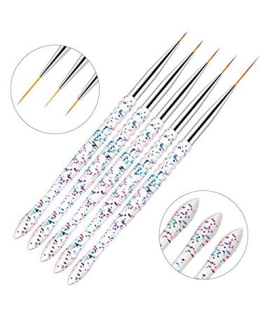 5-Piece Nail Art Liner Brush Set | DIY UV Gel & Acrylic Design Tools for Professional Nail Art - Buy Online on GoSupps.com