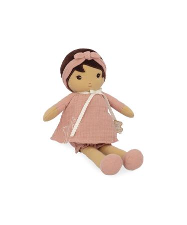 Kaloo - Tendresse - Amandine - My 1st Soft Doll - 32 cm Fabric - Pink Muslin Dress - Olive Skin - Pretty Gift Box and Customisable Ribbon - 0 Months + K200005 LARGE 32cm Amandine
