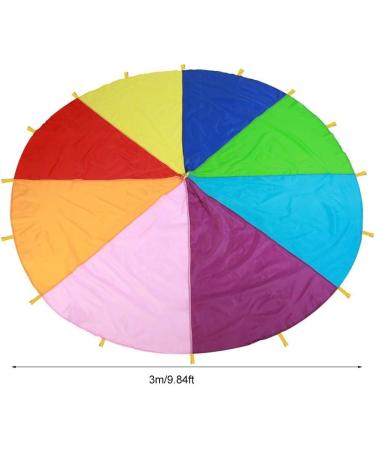 Kids Parachute: Giant Multicolored Play Canopy with 16 Handles - Indoor & Outdoor Toy for Teamwork and Fitness | 3.6m/142 - Buy Online on GoSupps.com