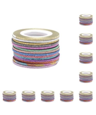 10 Set Multicolored Nail Art Striping Tape - Wide Application, Fashionable & Unique Paper Gifts - Random Color 2MM - 10Set - Buy Online on GoSupps.com