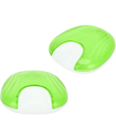 Durable Orthodontic Holder Case - Portable Denture Container with Pressure Lock Design (Light Green) | International Shipping Available - Buy Online on GoSupps.com
