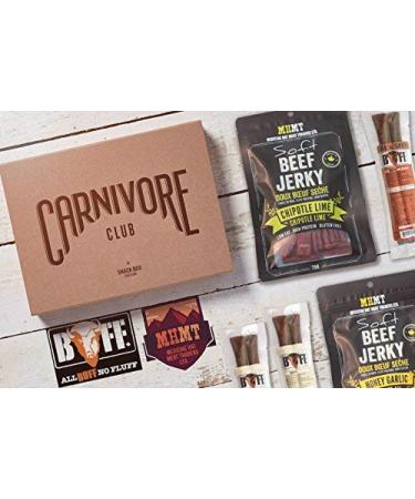 Carnivore Club Beef Jerky Box - Delicious Meat Snack Sampler Gift Basket - Buy Online on GoSupps.com