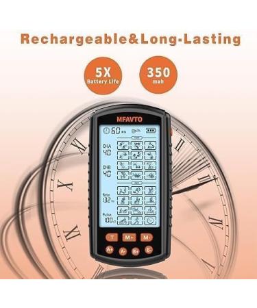 MFAVTO TENS EMS machine 4 Outputs & 24 Modes TENS Unit Muscle Stimulator with Large Battery 12 Electrode Pads for Back Pain General Pain Relief Neck Pain Muscle Pain - Buy Online on GoSupps.com