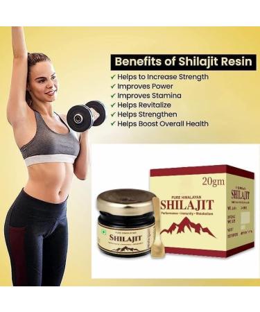 Resin Shilajit for Energy Focus and Vitality - Pure Quality Himalayans Shilajit | Strength | Stamina | Power | 100% Pure and Natural | 20gm | for Men & Women - Buy Online on GoSupps.com