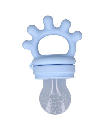 Baby Fruit Feeder - Silicone Choking Prevention & Soothing Baby Food Feeder for Meat (Light Blue) - International Shipping Available - Buy Online on GoSupps.com
