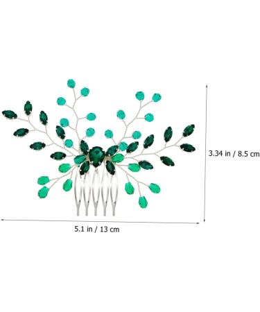 HAPINARY Green Rhinestone Hair Side Comb Hair Accessories for Wedding Girl Headpiece Wedding Hair Accessories for Brides Rhinestone Hair Comb for Wedding Green Crystal Hair Comb - Buy Online on GoSupps.com
