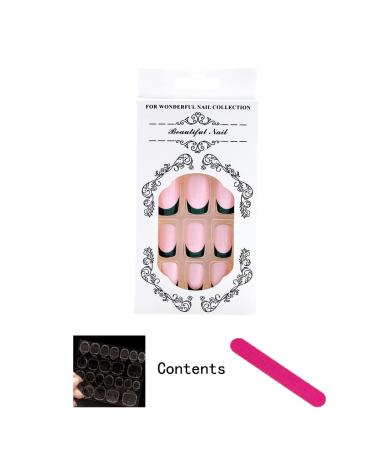 Sethexy Olive Green Short Square French Press On Nails 24 Pcs Acrylic Stick-On Nails for Women & Girls - Buy Online on GoSupps.com
