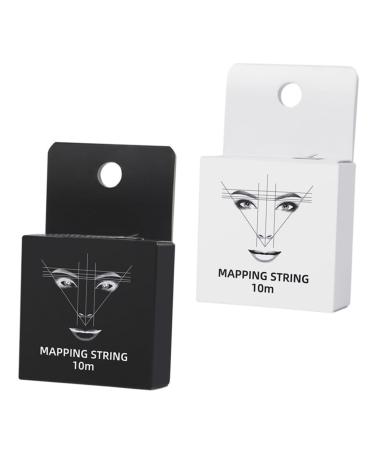Hemoton 2pcs Ink Eyebrow Powder Stamp Kit Eyebrow Permanent Stencil Wire Ruler Eyebrow Line Simple