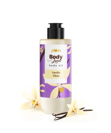Plum Vanilla Body Oil with Avocado Oil Coconut Oil & Carrot Seed Oil 100% Pure Moisturizing Oil Detoxifying Omega-3 Fatty Acids Vitamins A D E for Nourishing Paraben & Silicone Free 6.7 Fl Oz Vanilla Vibes
