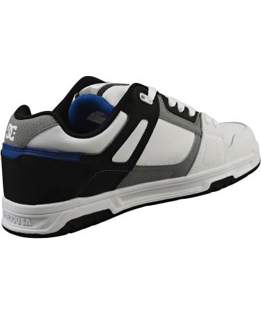 DC Shoes Men's Stag Sneaker 44 EU - White Grey Blue | Stylish & Comfortable - Shop Internationally - Buy Online on GoSupps.com