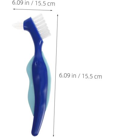 Buy Sewoart Double-Sided Prosthesis Toothbrush Set for Seniors - 4 Pieces Travel-Friendly Prosthetic Brushes - Buy Online on GoSupps.com