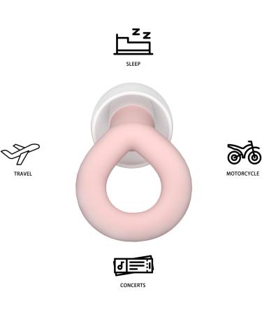 Buy Ear Plugs for Noise Reduction NRR 33dB - Soft Silicone for Sleeping Concerts Travel & More - Includes 8 Ear Tips (Pink - Buy Online on GoSupps.com